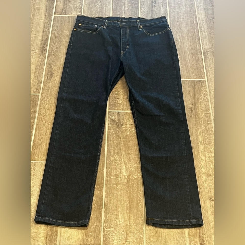 Levi's 514 Men's Dark Blue Straight Jeans, Size 38x34